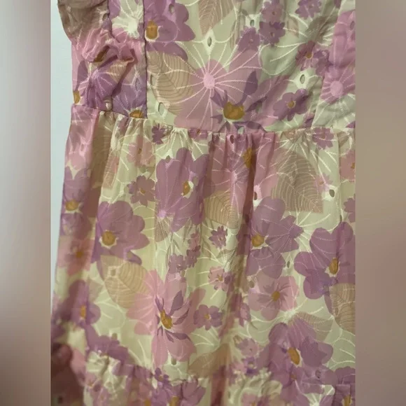 Multicolour Floral Ruffled Midi Dress - Picture 9 of 12